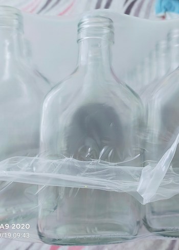 200 ml yassı cam şişe - Görsel 3