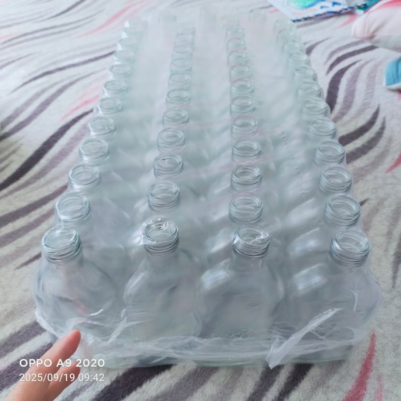 200 ml yassı cam şişe - Görsel 5