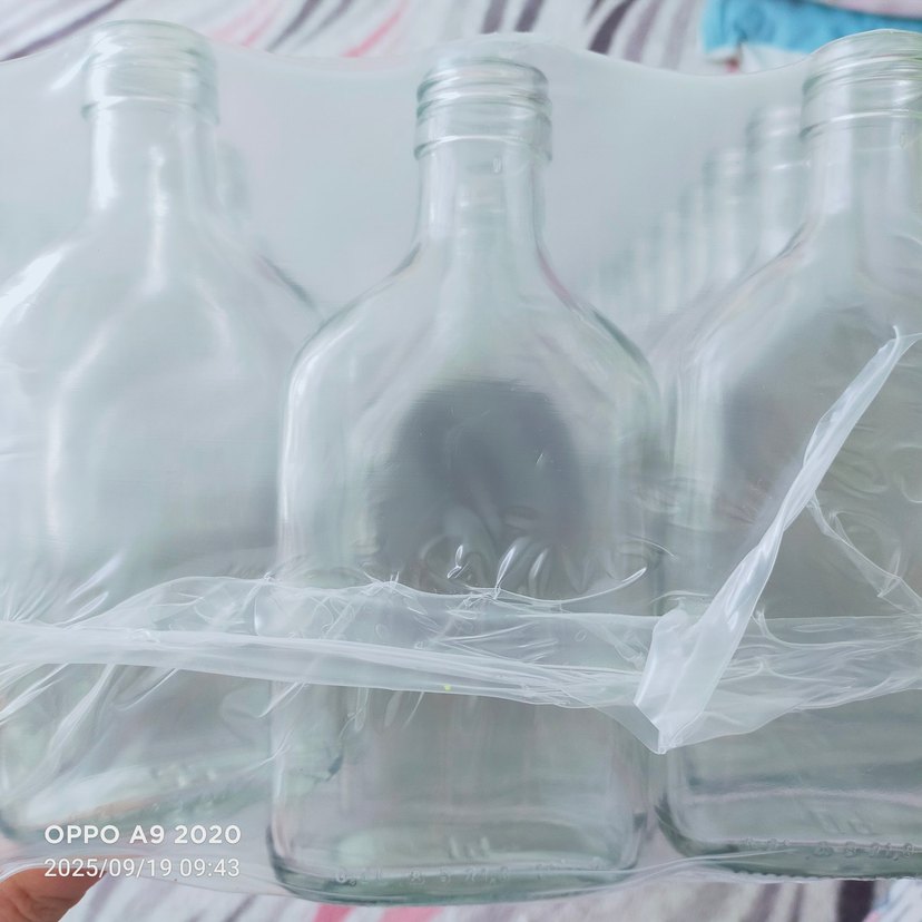 200 ml yassı cam şişe - Görsel 3