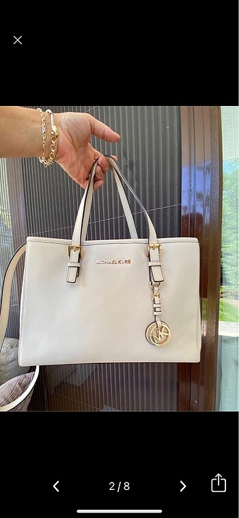 Michael Kors Yepyeni Michael Kors krem renk çanta