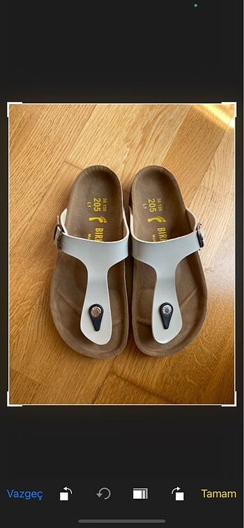 37 Beden beyaz Renk Birkenstock model terlik