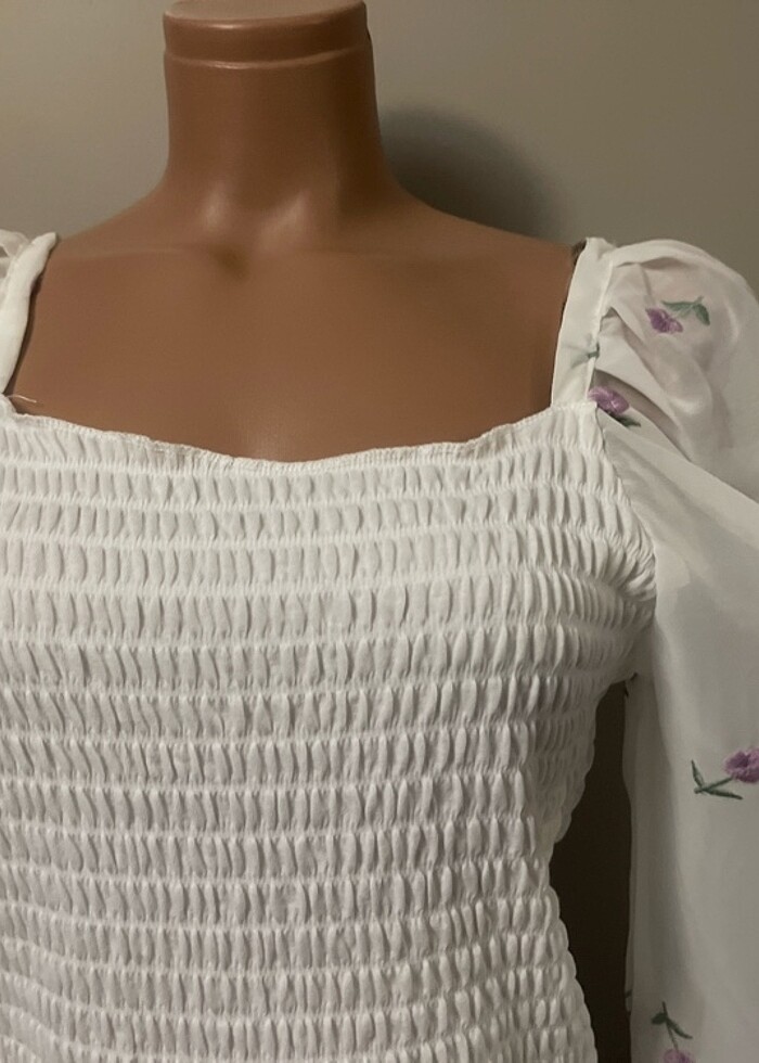 Thopshow kolları tül bluz XL - Görsel 2