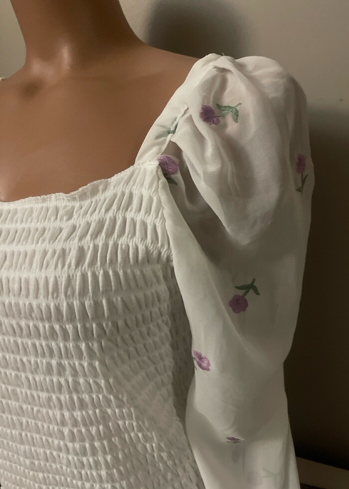 Thopshow kolları tül bluz XL - Görsel 3