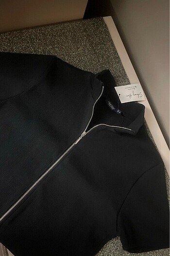 Fermuarlı kaşkorse crop üst - Görsel 2