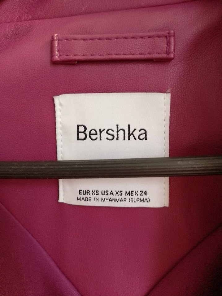 Mor Deri Kadın Midi Ceket - Görsel 2