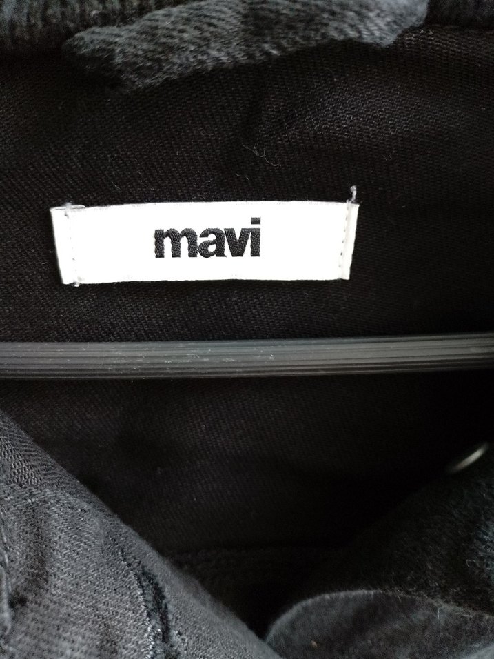 Siyah Düğmeli Kadın Denim Ceket - Görsel 4