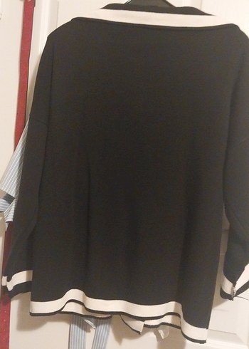 Düğmeli Siyah Hamile Triko Ceket - Görsel 2