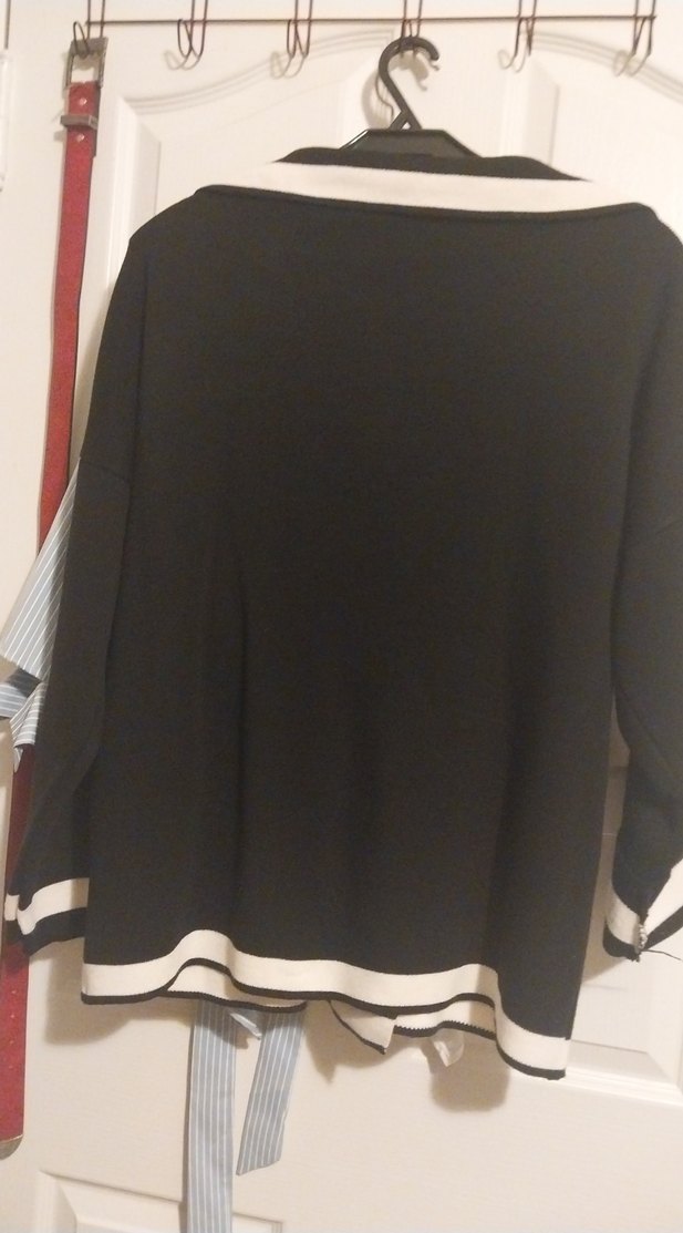 Düğmeli Siyah Hamile Triko Ceket - Görsel 2