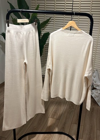 Pamuklu Beyaz Salaş Kadın takım - Görsel 4