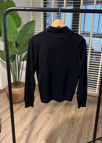 Yılan Desenli Siyah Kadın Triko Kazak - Görsel 2