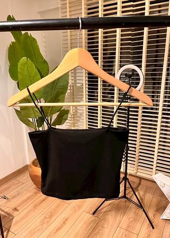 Siyah Mini Straplez İnce Askılı Atlet - Görsel 4