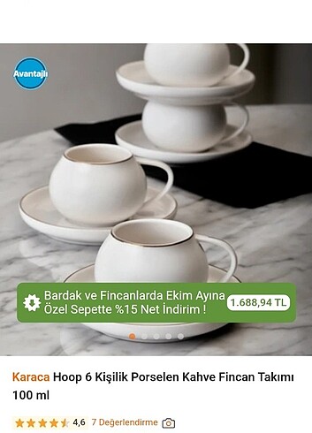 Karaca kahve fincanı