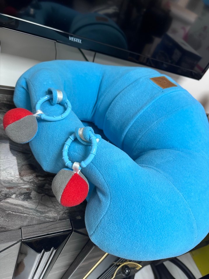 Mavi oturma minderi  Bebe yatmaz - Görsel 3