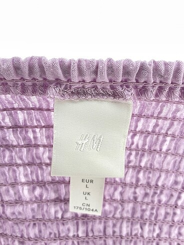 l Beden mor Renk H&M Kısa Elbise %70 İndirimli.