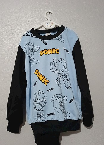 Sonic Baskılı Erkek Çocuk Sweatshirt takım.