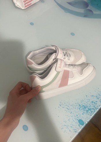 Kız Çocuk Beyaz Pastel Renkli Spor Ayakkabı