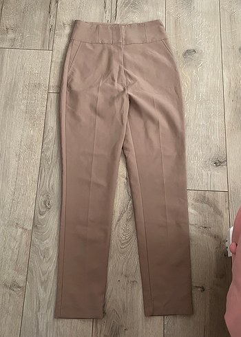 Bej Midi Kadın Kumaş Pantolon - Görsel 2