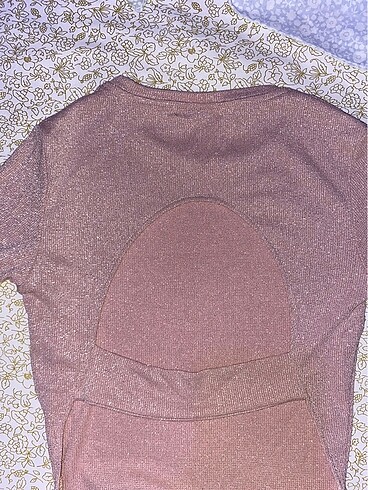 Bershka BERSHKA xs crop simli pembe