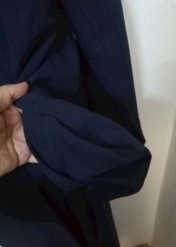 48 Beden lacivert Renk Kadın Uzun Kaban