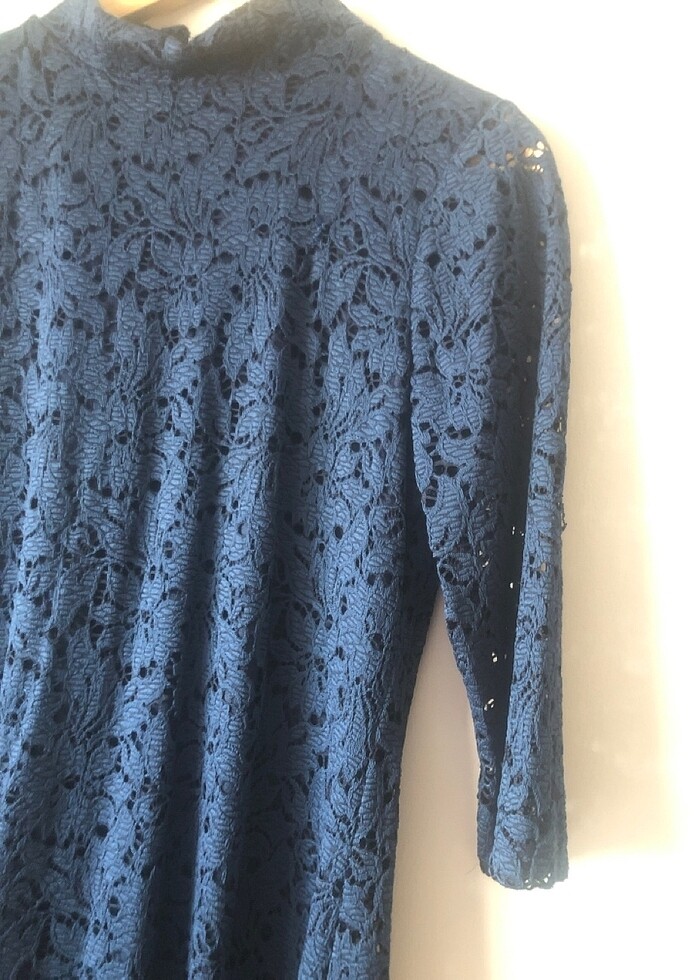 Nikralı güpür elbise - Görsel 2