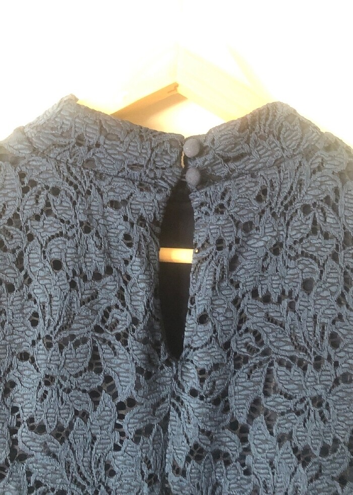 Nikralı güpür elbise - Görsel 4