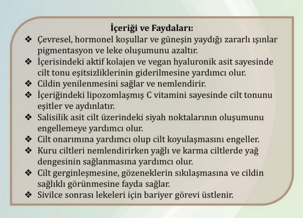 Dr. Clinic Cilt Kusursuzlaştırıcı Leke Kremi - Görsel 2