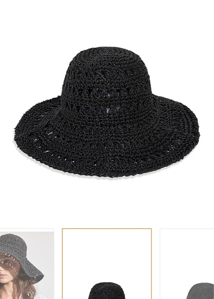 Mavi hasır şapka - Görsel 2