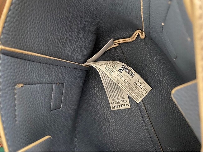 Mango beyaz deri çanta - Görsel 2