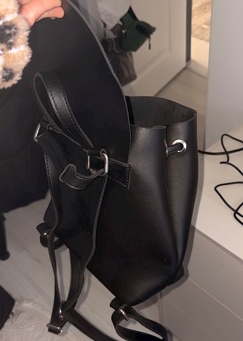 Adil Işık Siyah Deri Sırt Çantası - Görsel 6