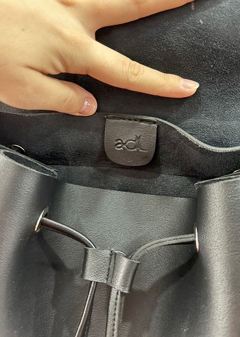 Adil Işık Siyah Deri Sırt Çantası - Görsel 3