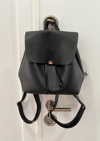 Adil Işık Siyah Deri Sırt Çantası - Görsel 2