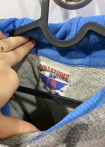 Gri Kapüşonlu Baskılı Erkek Sweatshirt - Görsel 4