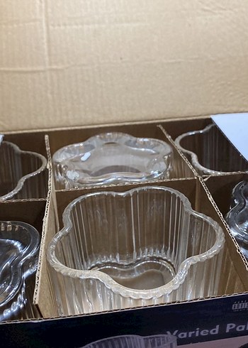 Kahverengi Cam Tatlı Kase Seti - Görsel 2