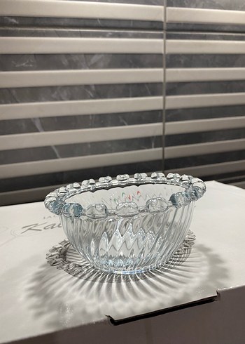 Kristal Kenarlı Cam Kase Seti - Görsel 2