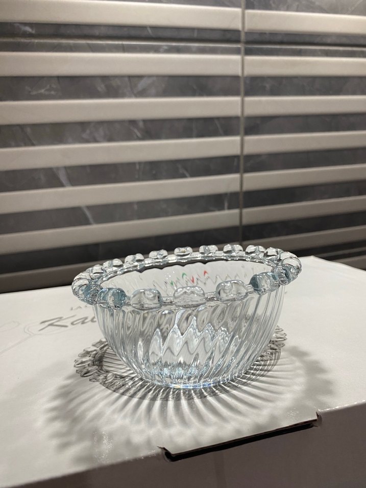 Kristal Kenarlı Cam Kase Seti - Görsel 2