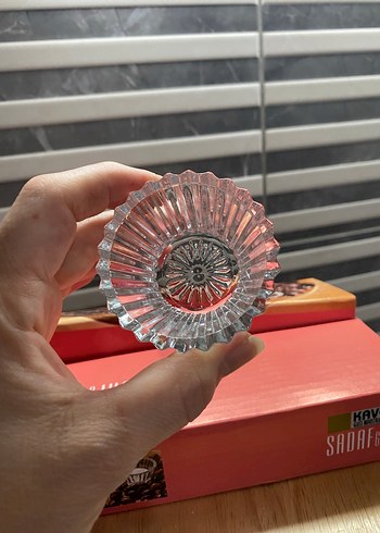 Altı Parça Kırmızı Kutulu Cam reçellik lokumluk - Görsel 5