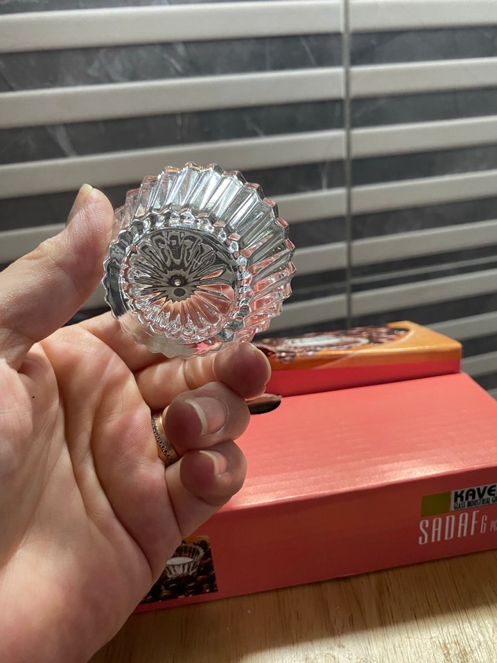 Altı Parça Kırmızı Kutulu Cam reçellik lokumluk - Görsel 3