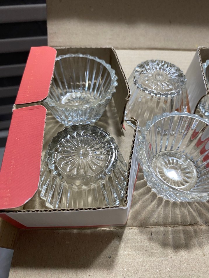 Altı Parça Kırmızı Kutulu Cam reçellik lokumluk - Görsel 4