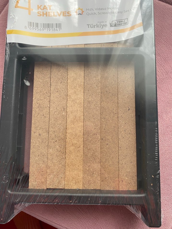 4 Katlı Doğal Ahşap Çok Amaçlı Raf - Görsel 4