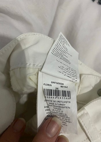 Beyaz Kadın Midi Kot Pantolon - Görsel 6