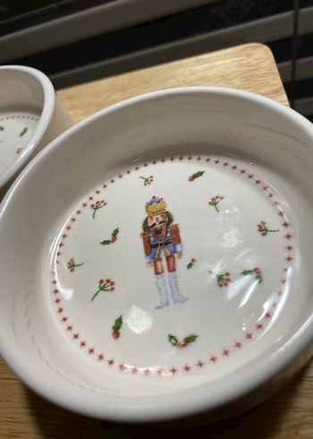 Baskılı Beyaz Seramik Tabak Seti - Görsel 2