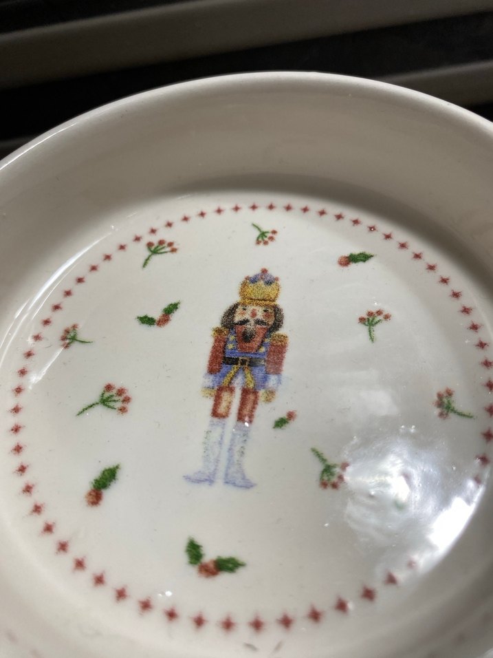 Baskılı Beyaz Seramik Tabak Seti - Görsel 5