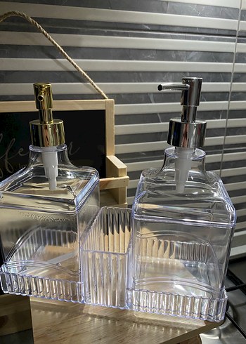 Metal pompalı sıvı sabunluk seti - Görsel 6