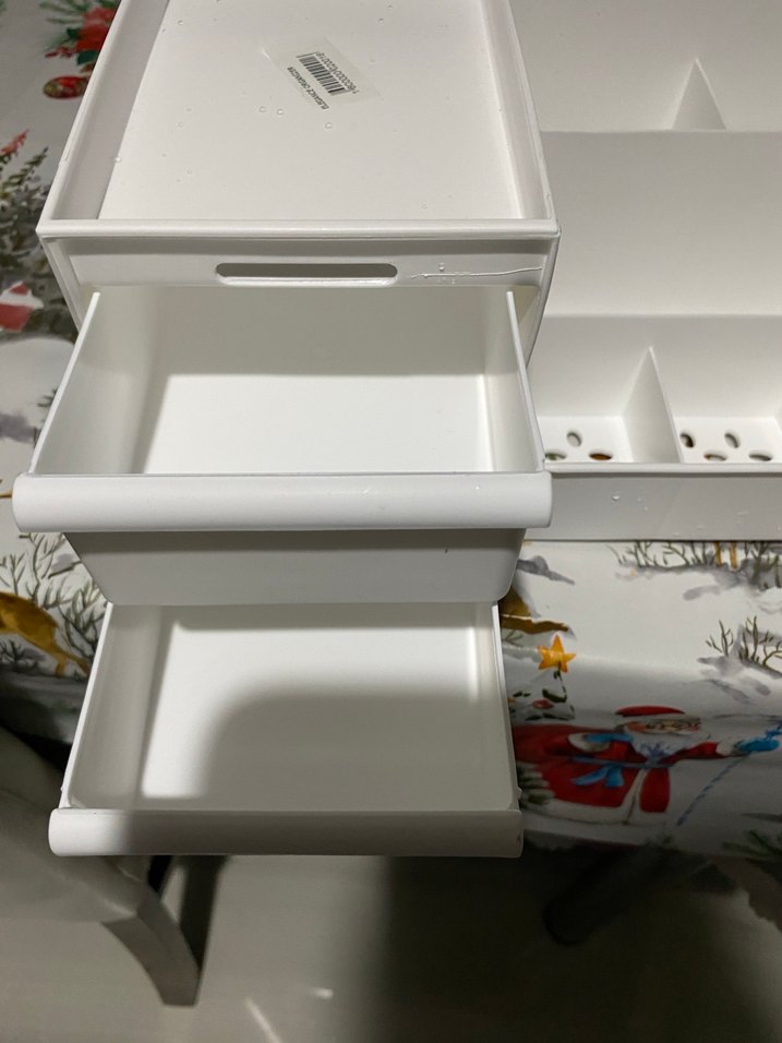 Beyaz Çok Bölmeli Makyaj Organizeri - Görsel 4