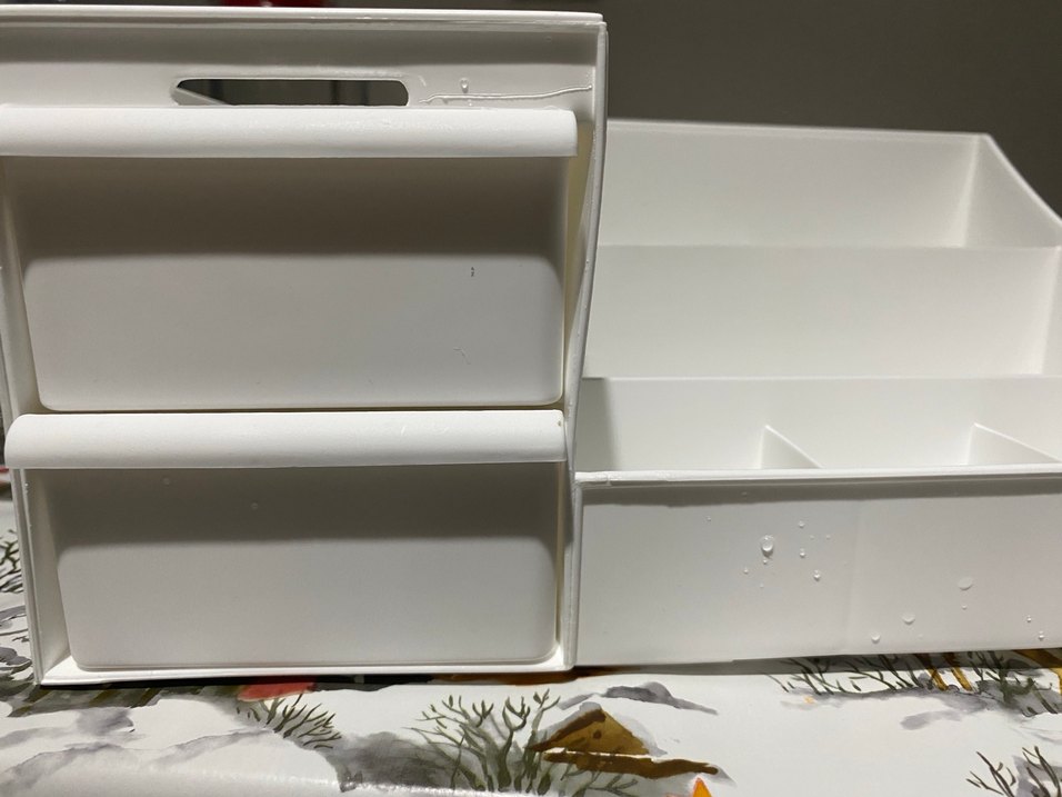 Beyaz Çok Bölmeli Makyaj Organizeri - Görsel 2