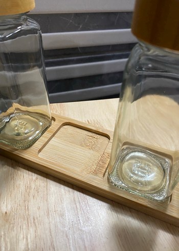 Bambu Kapaklı Cam Baharatlık Seti - Görsel 3