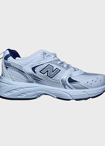 New balance 530 white blue bayan spor ayakkabı 