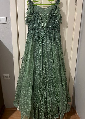 Boncuk İşlemeli Nişan Elbisesi - Görsel 5