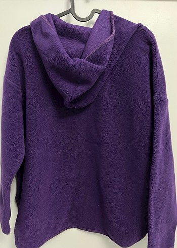 Mor Fermuarlı Kadın Sweatshirt - Görsel 4