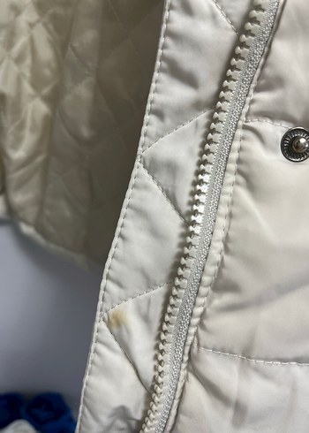 Kadın Krem Midi Kışlık Kürklü Mont - Görsel 8